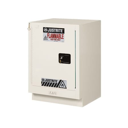 Justrite 15 gal, 1 Shelves, 18-Gauge Steel, 24 in W x 35.75 in H x 21.625 in D, Light Neutral 8825172